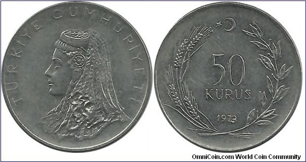 Turkey 50 Kurus 1973