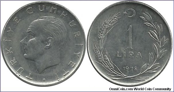 Turkey 1 Lira 1978