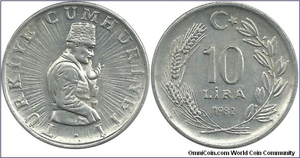 Turkey 10 Lira 1982
