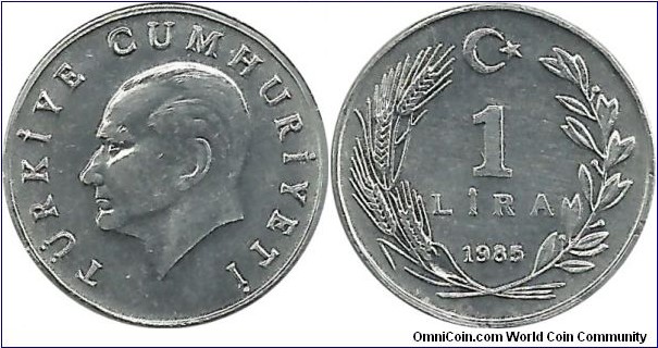 Turkey 1 Lira 1985