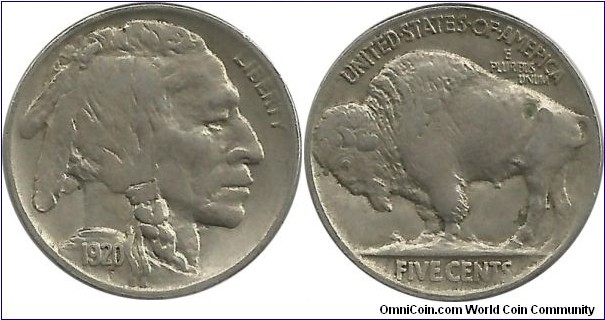 USA 5 Cents 1920
