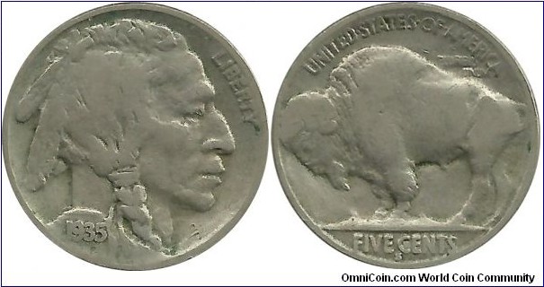 USA 5 Cents 1935S