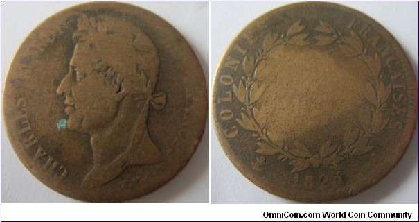 colonies francaises 5 centimes A mintmark