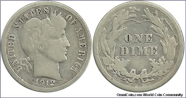 USA 10 Cents 1912