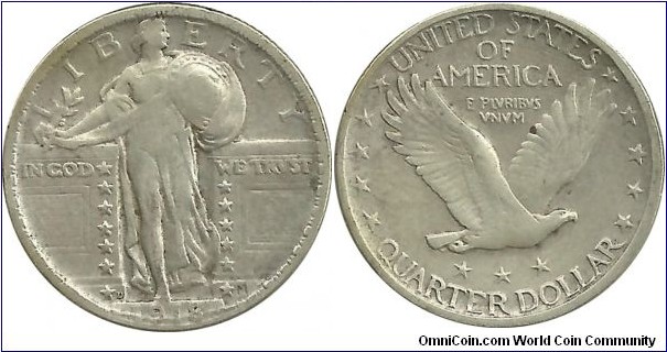 USA ¼ Dollar 1918D