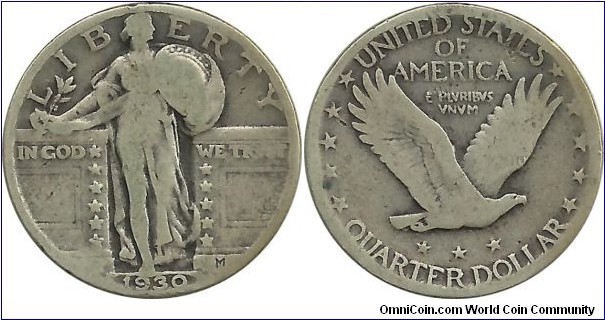 USA ¼ Dollar 1930