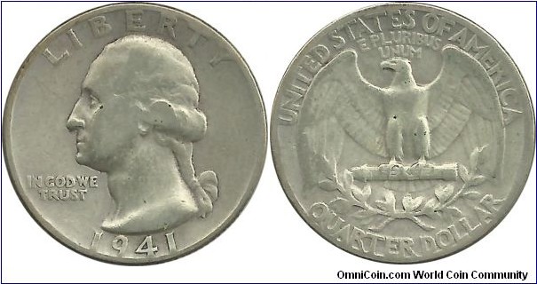 USA ¼ Dollar 1941