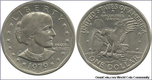 USA 1 Dollar 1979P (Susan B. Anthony dollar)