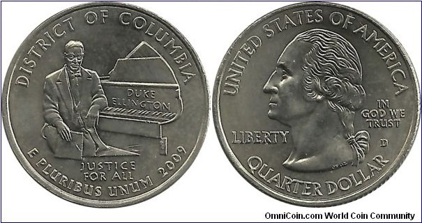 USA ¼ Dollar 2009D - District of Columbia (Capital City Region)