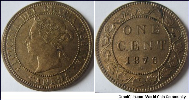 1876H open D's Cent in AUNC grade, lustre is all there but faded slightly
