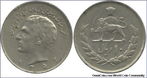 Iran-Kingdom 10 Rial 1352