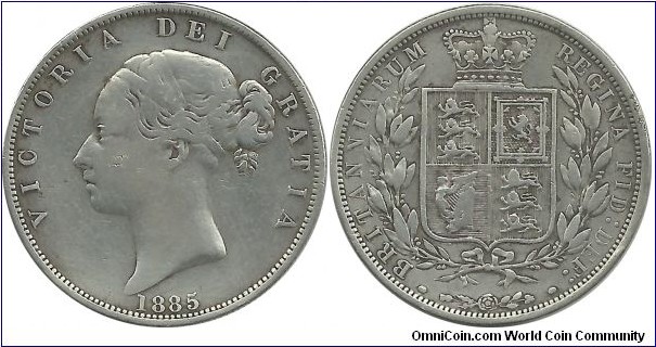 GreatBritain ½ Crown 1885