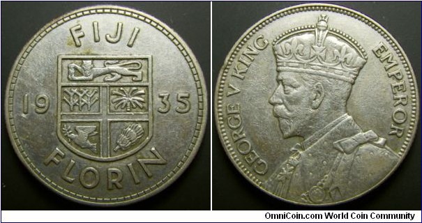 Fiji 1935 1 florin. 