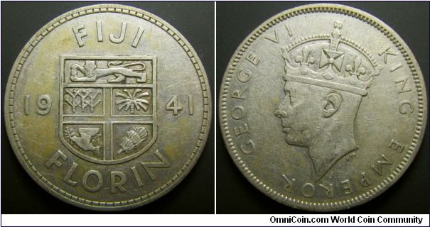 Fiji 1941 1 florin. 