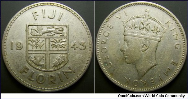 Fiji 1945 1 florin. 