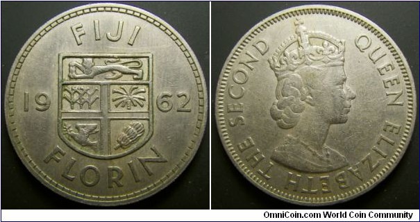 Fiji 1962 1 florin. 