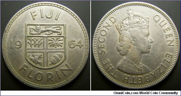 Fiji 1964 1 florin. 