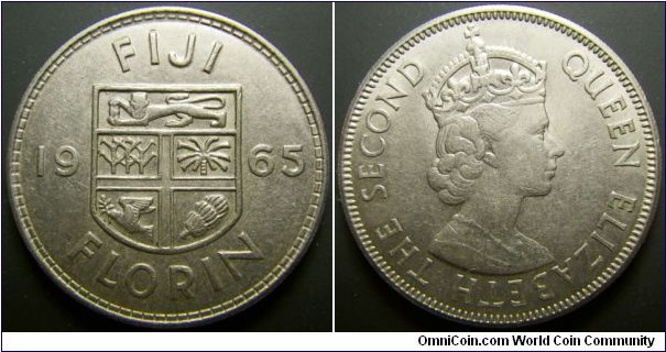 Fiji 1965 1 florin. 