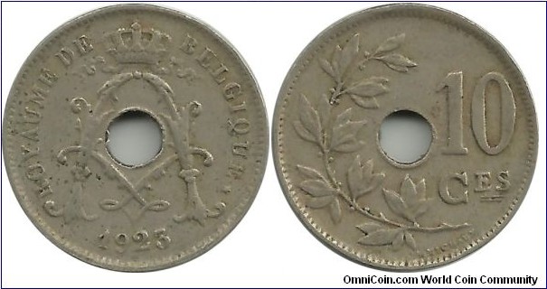 Belgium 10 Centimes 1923-Fr