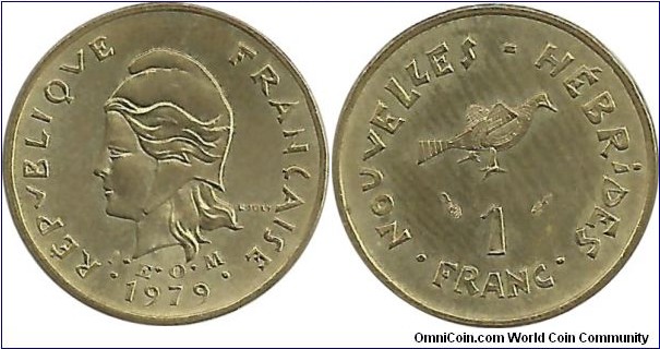 NewHebrides 1 Franc 1979