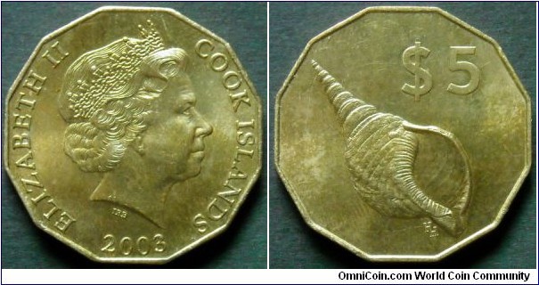 Cook Islands 5 dollars.
2003