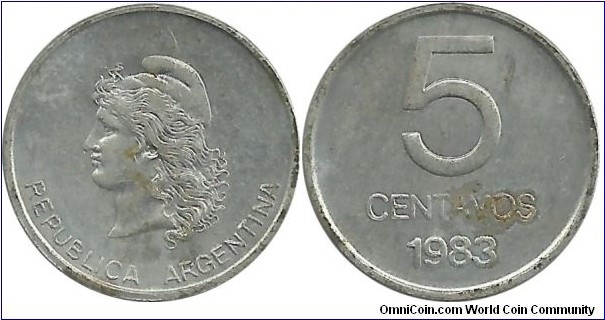 Argentina 5 Centavos 1983