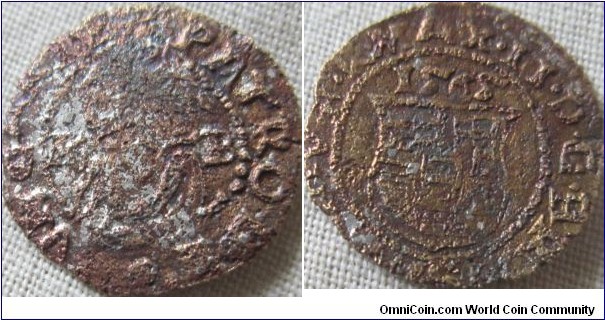 small toned silver 1 dinar from Hungary