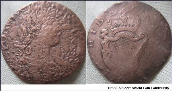 possible counterfeit Irish halfpenny