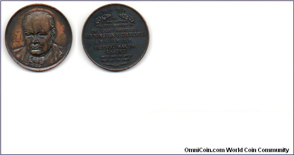 1954 Winston Churchill 80th Birthday Medal. With original case.