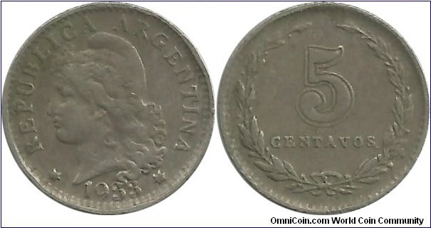 Argentina 5 Centavos 1933