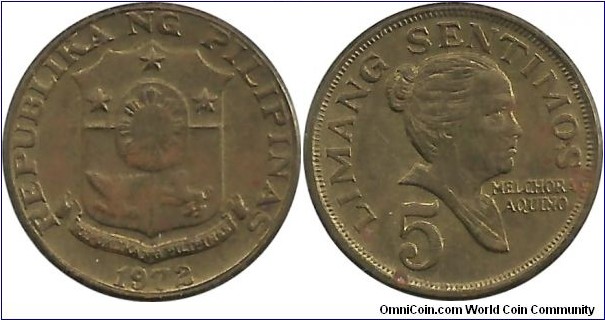 Phillipines 5 Sentimos 1972