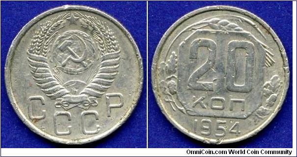 20 kopeeks.
USSR.


Cu-Ni.