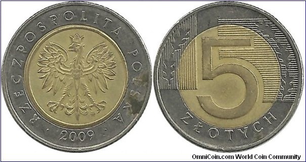 Poland 5 Zlotych 2009