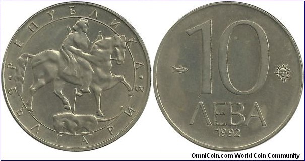 Bulgaria-Republic 10 Leva 1992