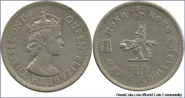 HongKong 1 Dollar 1974