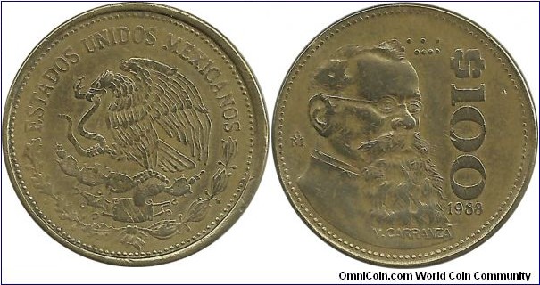 Mexico 100 Pesos 1988