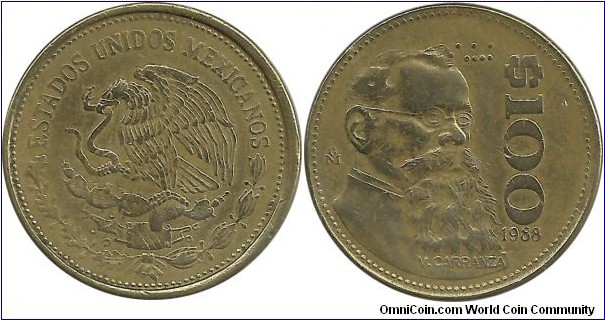 Mexico 100 Pesos 1988
