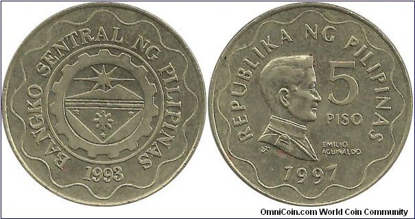 Philippines 5 Piso 1997