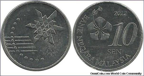 Malaysia 10 Sen 2012