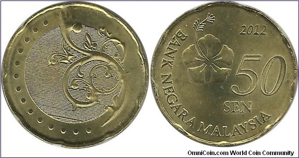 Malaysia 50 Sen 2012