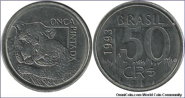Brasil 50 Cruzeiros Real 1993