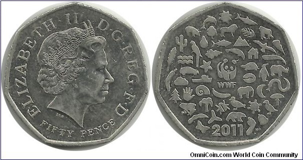 UKingdom 50 Pence 2011-WWF