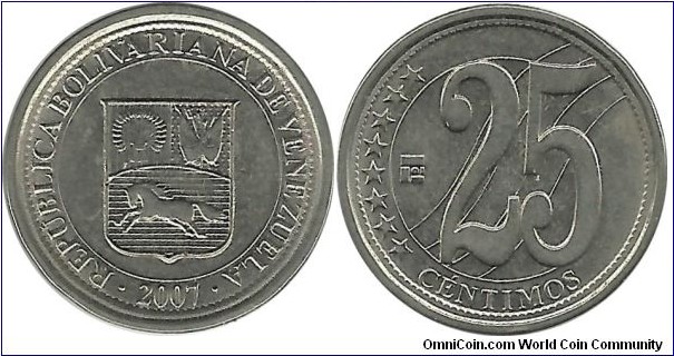 Venezuela 25 Centimos 2007