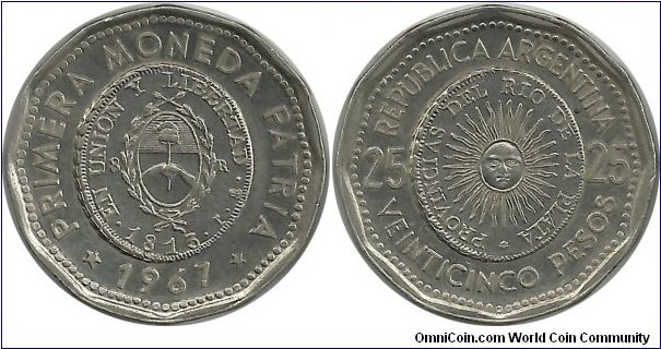 Argentina 25 Pesos 1967
