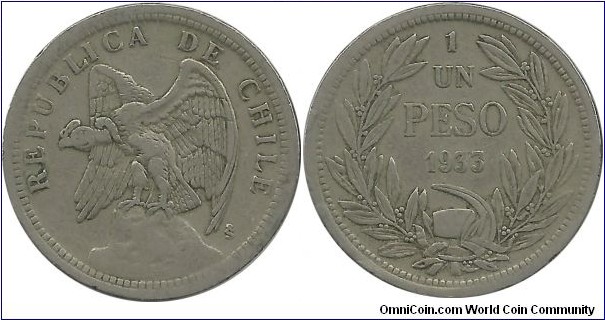 Chile 1 Peso 1933