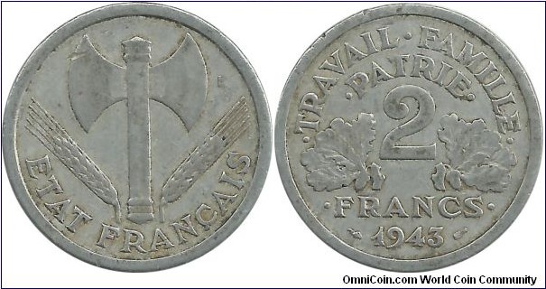 France 2 Francs 1943-EF