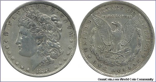 USA 1 Dollar 1884