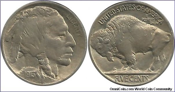 USA 5 Cents 1913-Buffalo
