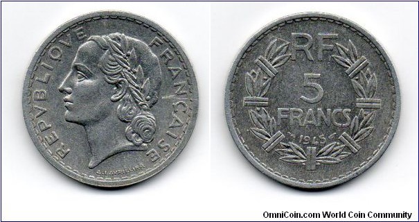 France 5F, Beaumont mint