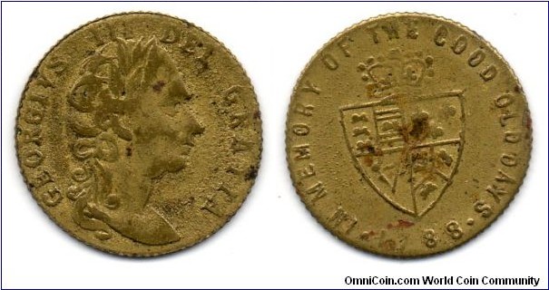 King George III Spade Half Guina Gaming token